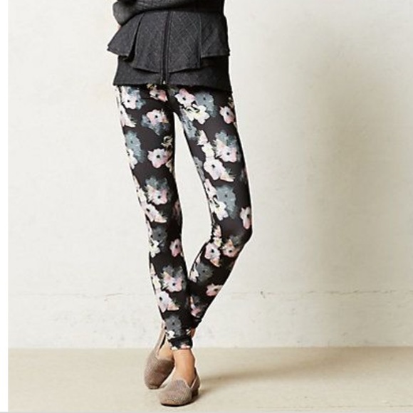 Anthropologie Floral Print Leggings - Picture 2 of 7